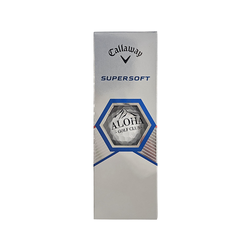 CALLAWAY BOLA SUPERSOFT PACK 3 BLANCA LOGO ALOHA